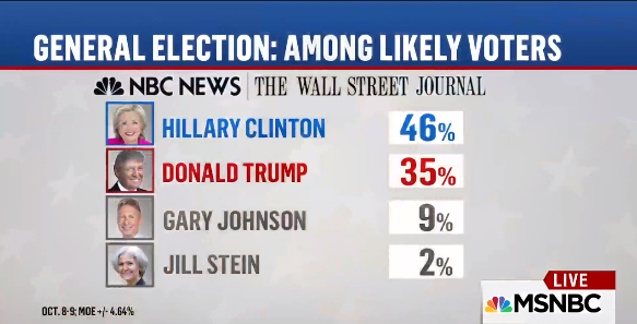 Clinton aventaja a Trump en las encuestas por más del 10 por ciento - campaña-estados-unidos