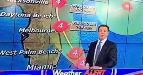 Video: conductor de Fox News dice que todos han muerto por Matthew