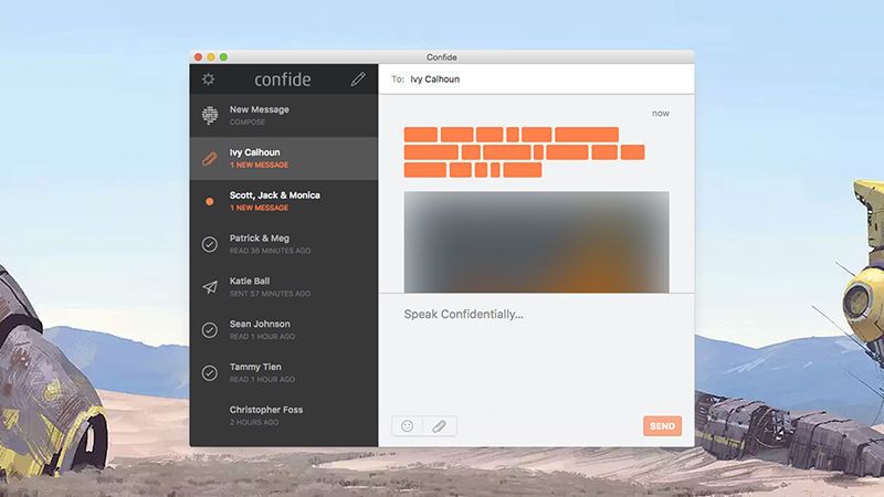 Aplicaciones para enviar mensajes que se autoeliminan - confide