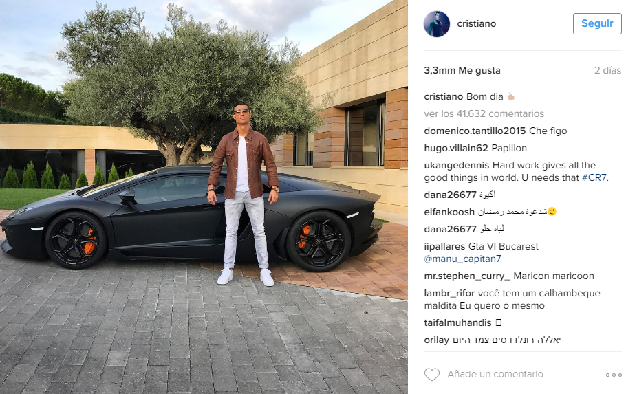 Se burlan de Cristiano Ronaldo en redes sociales por fotografía con Lamborghini nuevo - cristiano-ronaldo-carro