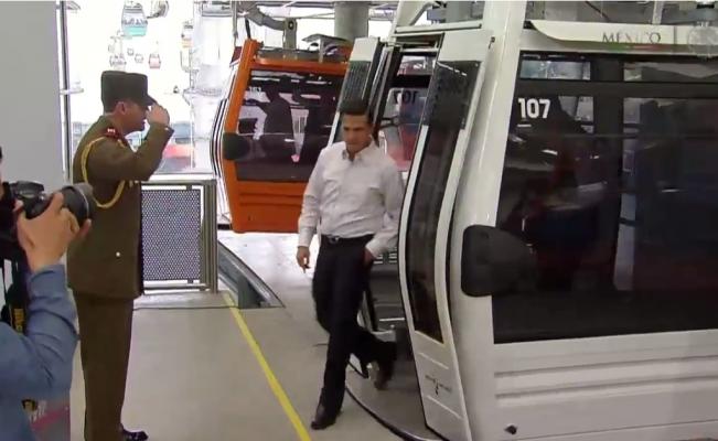 Se inaugura el primer teleférico público de México - epn_mexicable0410