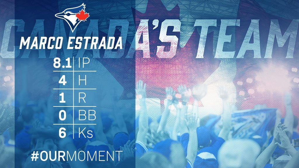 Ganan los Azulejos con joya de pitcheo de Estrada - estrada-estas-tor-1024x576