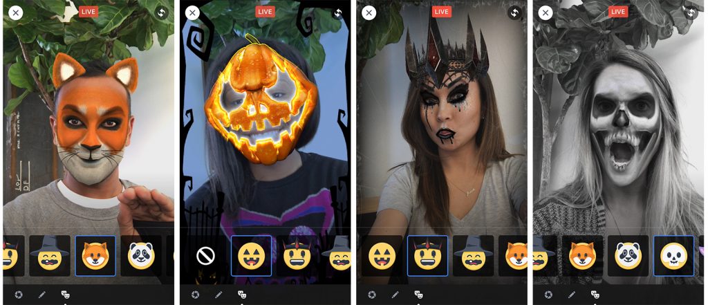 Lanzan filtros de Halloween para Facebook Live - facebook-halloween-1024x441