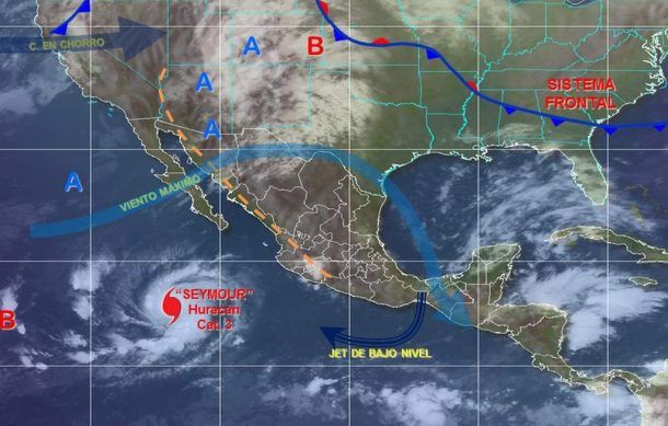 Huracán Seymour podría debilitarse a categoría 2