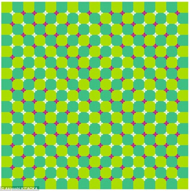 La ilusión de los puntos verdes que cautiva en internet - ilusion-cuadros