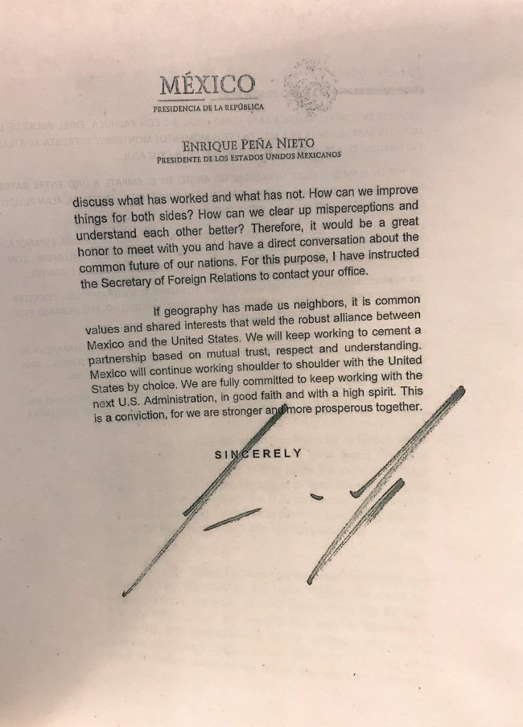 Publican cartas de invitación de EPN a Trump y Clinton - invitacion-trump-3-736x1024
