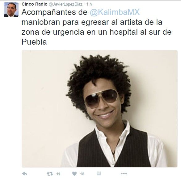 Reportan hospitalización de Kalimba en Puebla - kalimba-cinco-radio-3