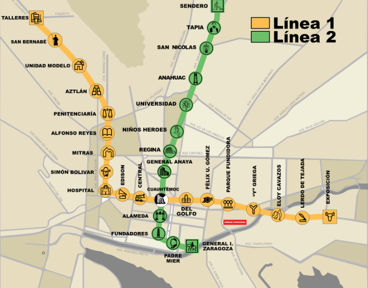 Metrorrey cerrará estaciones de la Línea 2 por mantenimiento - linea-2-metrorrey