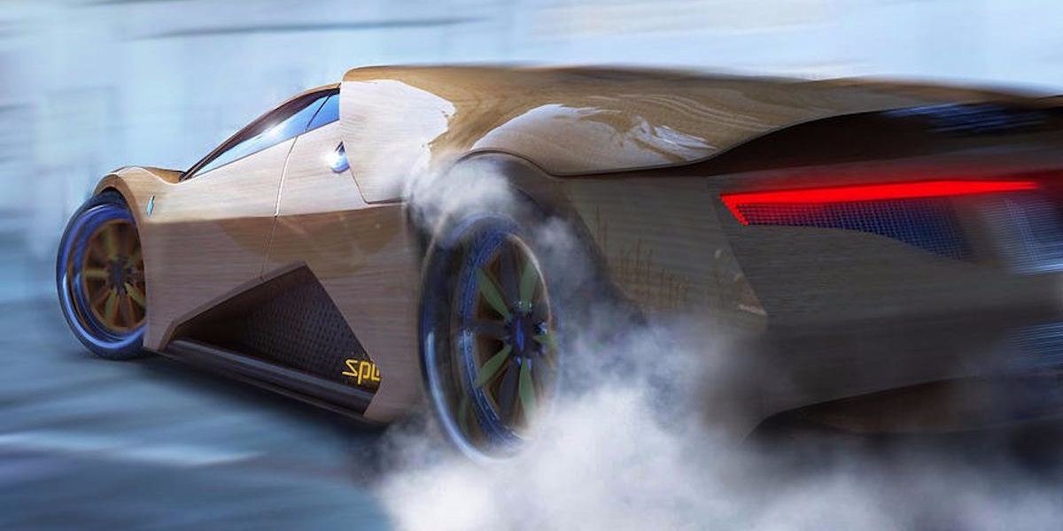 Primer coche de madera de lujo