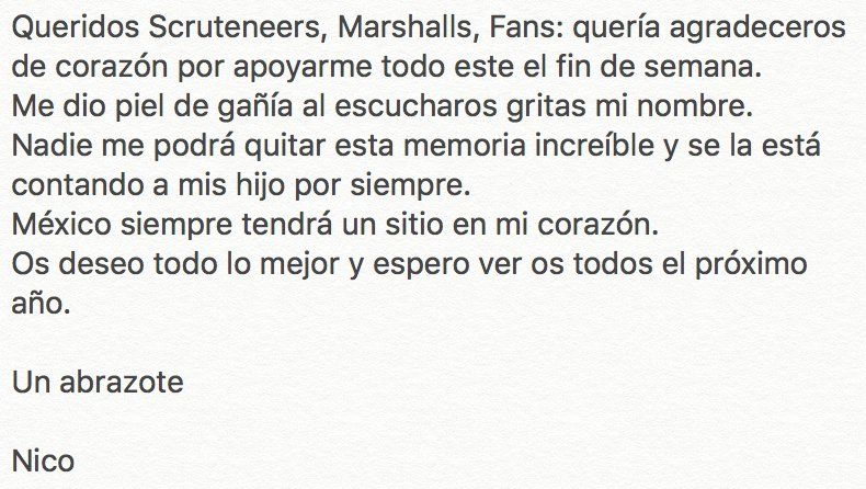 Nico Rosberg manda mensaje a fanáticos mexicanos en Twitter - nico-rosberg-mexico-1