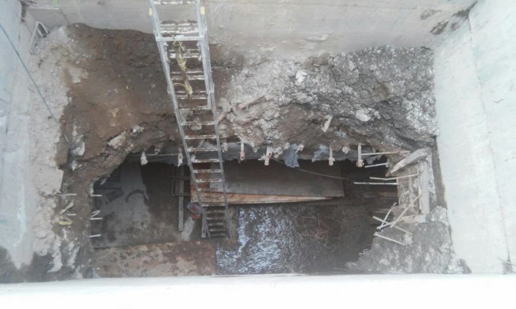 Derrumbe en instalaciones de Bancomer deja tres lesionados - obras-chapultepec-1024x614