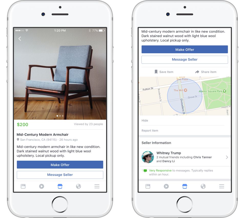 Facebook lanza Marketplace - pdp_us