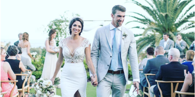 Michael Phelps comparte fotos de su boda en playa mexicana