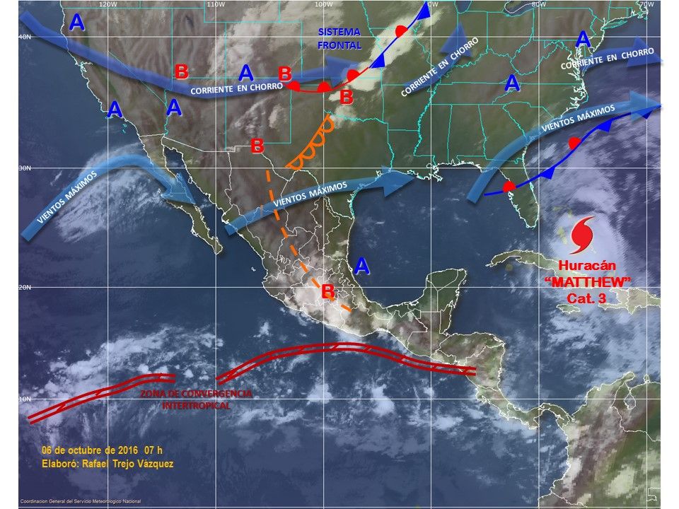 Lluvias de baja a mediana intensidad en gran parte de México - pronostico-0610