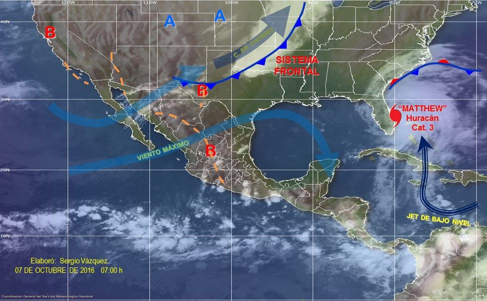 Frente frío 3 generará tormentas en el norte de México - pronostico-0710