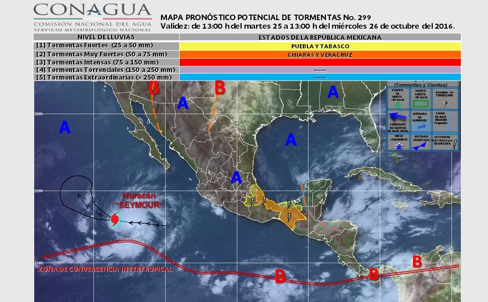 Continuarán las lluvias en la mayor parte de México - pronostico-2610-2