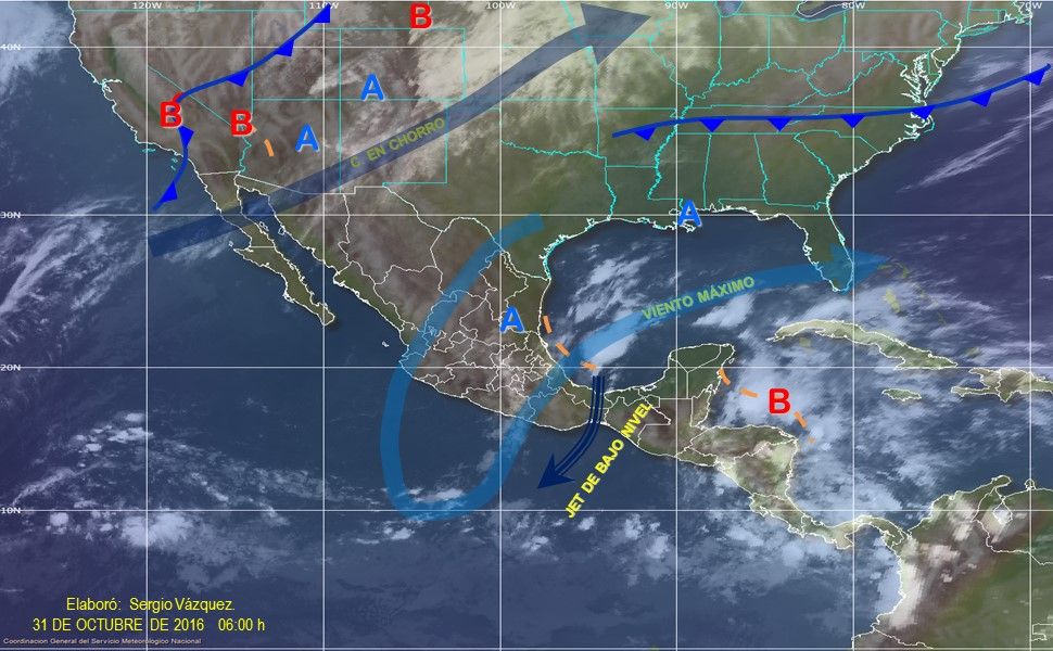 Fuertes tormentas afectarán Veracruz, Chiapas y Quintana Roo - pronostico-3110