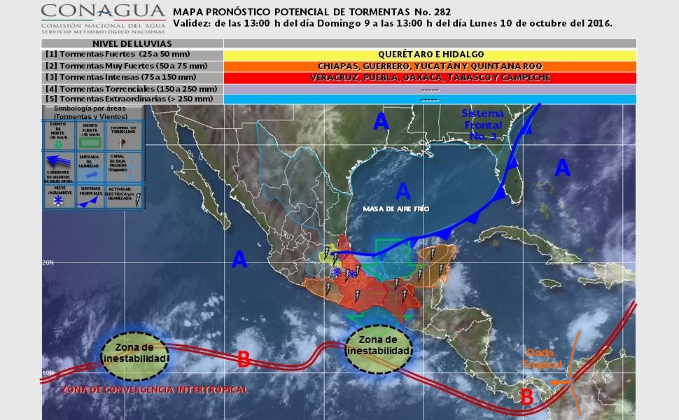 El frente frío 3 continuará bajando las temperaturas en varios estados del país - pronóstico-1010