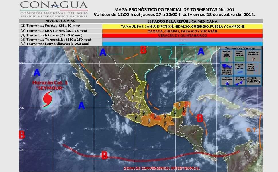 Tormentas intensas y bajas temperaturas en la mayor parte del país - pronóstico-28102