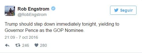 Llueven críticas a Trump tras escándalo sexual - tuit-rob-engstrom