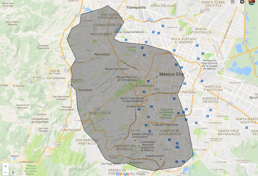 Llega UberEats a la Ciudad de México - uber-eats-mapa