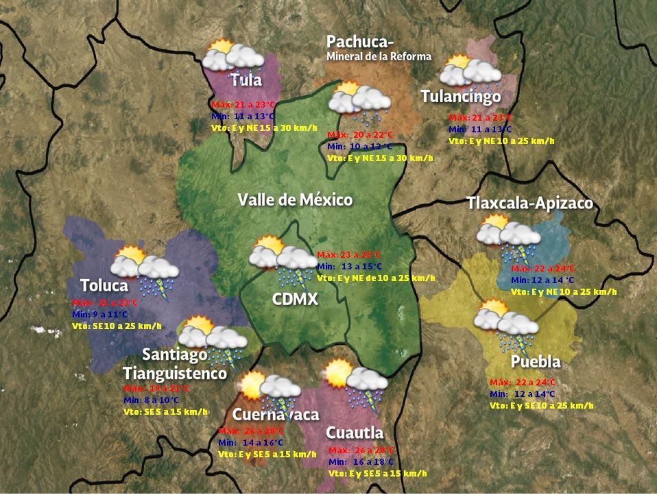 Persisten lluvias en la mayor parte del país - vdm-0210