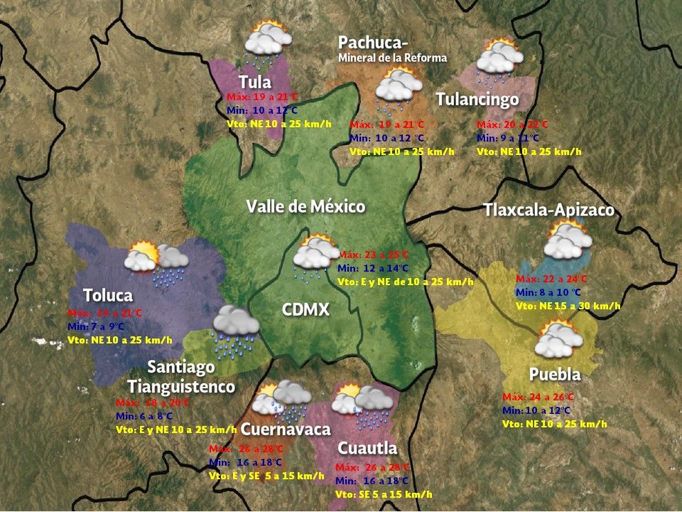 Tormentas afectarán el sur y sureste del país - vdm-1110