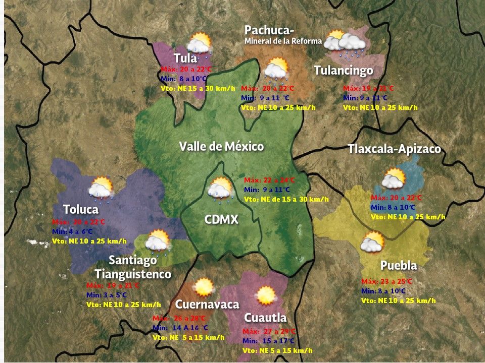 Continuarán las lluvias en la mayor parte de México - vdm-2610