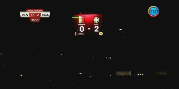 Apagón en el partido entre Venezuela y Brasil