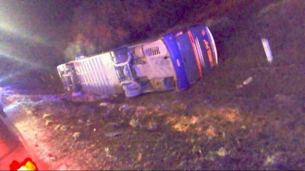 Volcadura de autobús en San Luis Potosí deja dos muertos