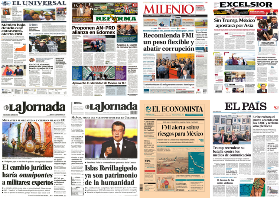 El FMI, los Partidos Políticos y Donald Trump en las portadas de los periódicos