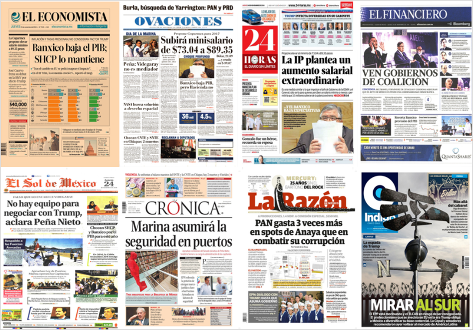 Aumento al salario mínimo y la economía nacional en las primeras planas - 2-1