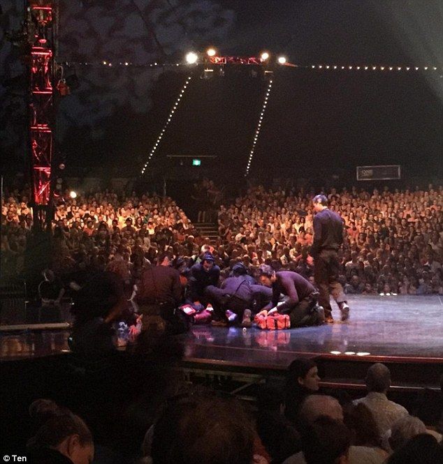 Acróbata del Cirque du Soleil sufre caída