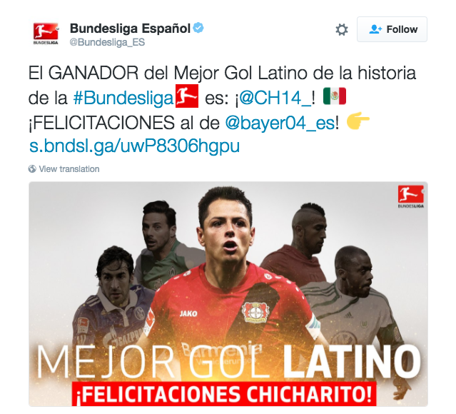 "Chicharito" anotó el mejor gol latino en la historia de la Bundesliga - Captura-de-pantalla-2016-11-17-a-las-15.33.13