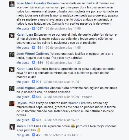 Testigo señala a la mujer golpeada por taquero como la provocadora - agredida