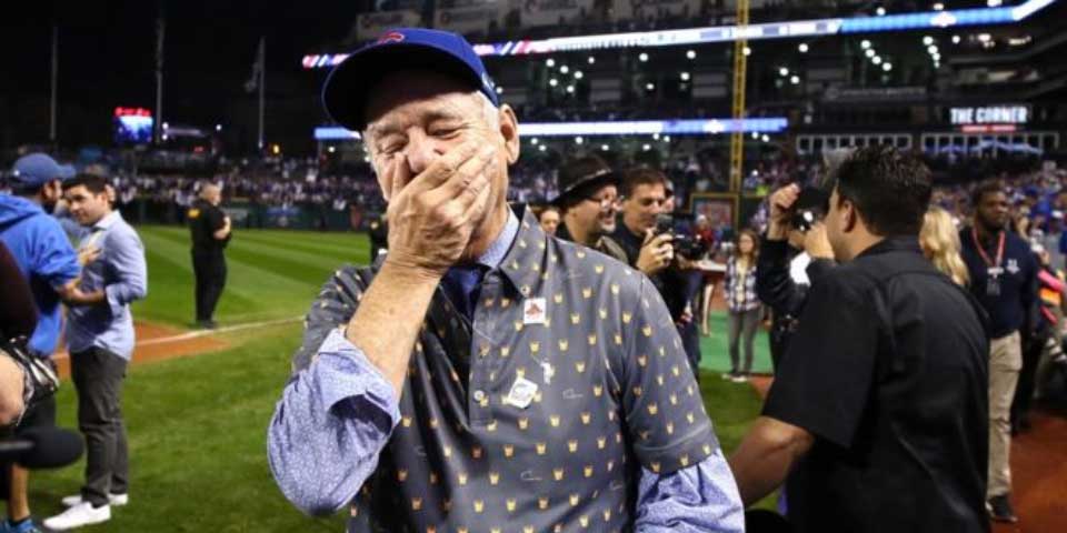 Video: la reacción de Bill Murray tras la victoria de los Cachorros