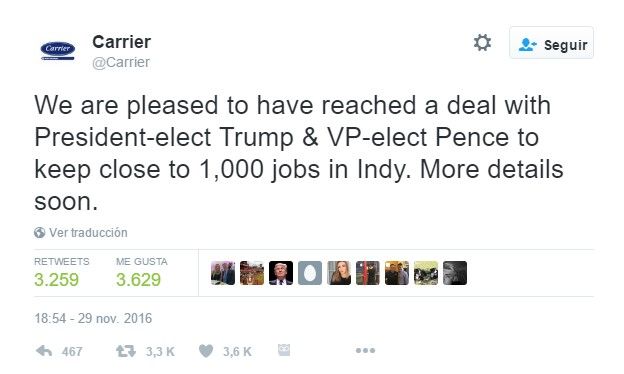 Carrier detiene traslado de planta a México - carrier