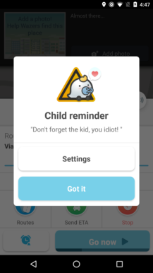 Waze evitará que olvides a tu hijo en el auto - child-reminder-waze