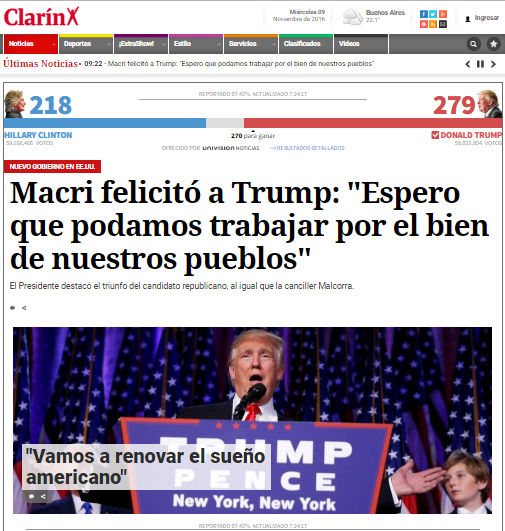 Así reaccionó el mundo a la victoria de Donald Trump - clarin
