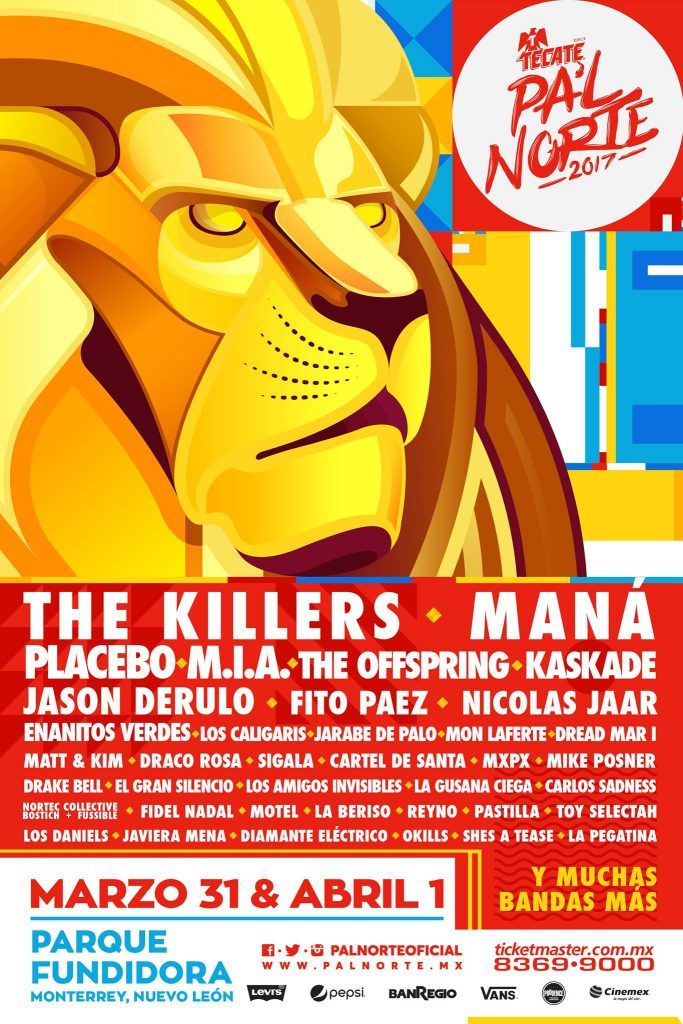 Revelan cartel del festival Pa'l Norte 2017 - crtel-683x1024