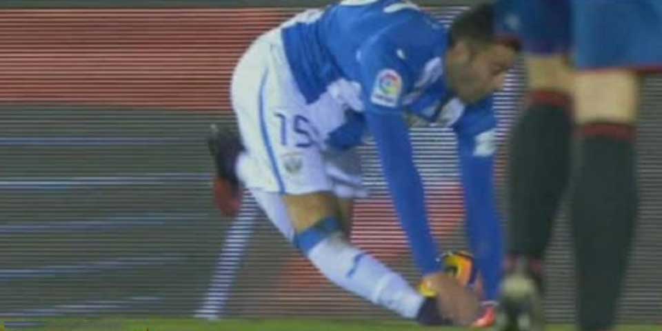 Video: jugador del Leganés sufre espectacular lesión