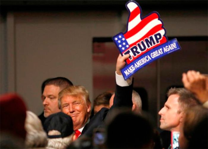 El primer tuit de Donald Trump como presidente electo