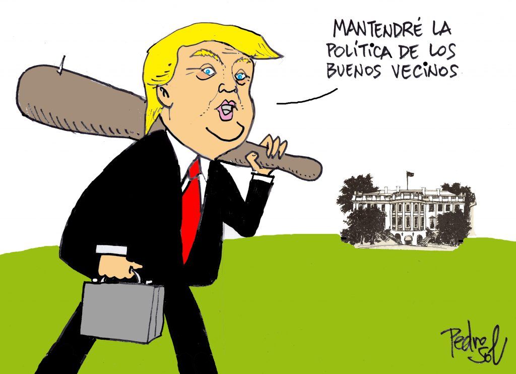 ¡Quema mucho el sol! Nuevo inquilino - donald-trump-carton-1024x742
