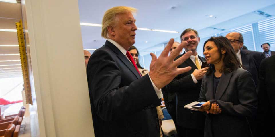 Así fue la visita de Trump al New York Times