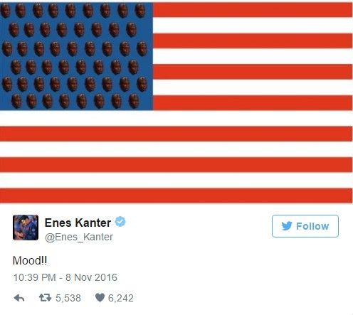 Deportistas reaccionan al triunfo de Trump - enes-kanter-copia