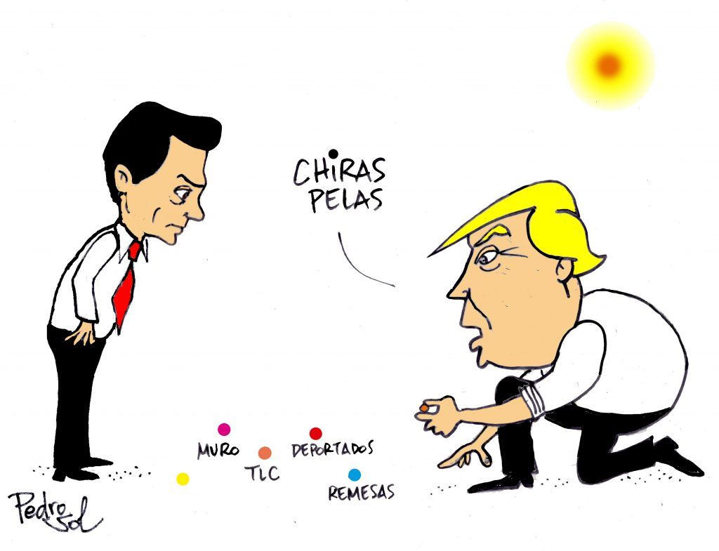¡Quema mucho el sol! Cada quien sus canicas... - epn-trump-1024x785