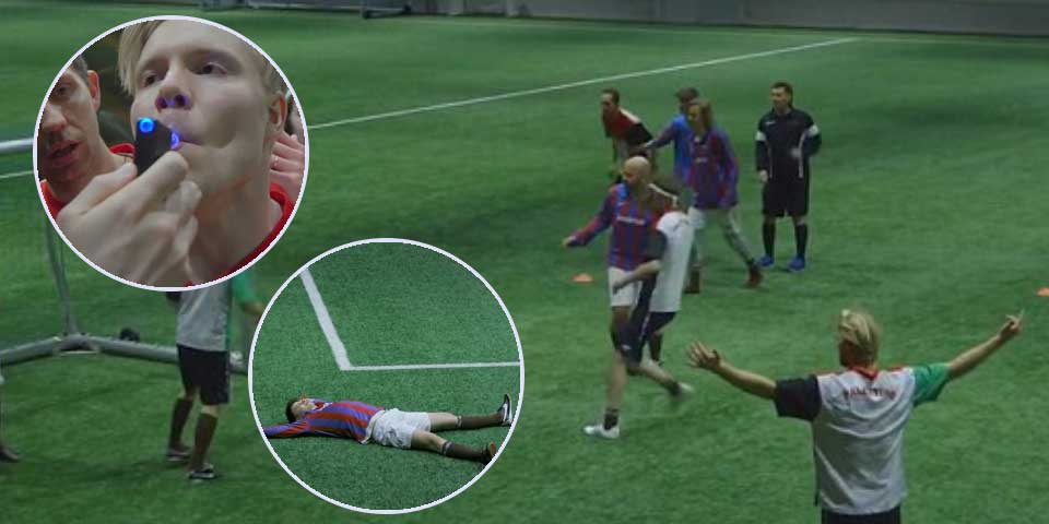 Video: equipos juegan partido de futbol alcoholizados Video: equipos juegan partido de futbol alcoholizados