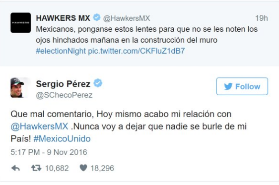 Hawkers le ofrece a Checo Pérez crear una fundación a su nombre - hawkers
