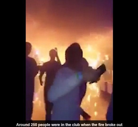 Tragafuegos provoca incendio en centro nocturno de Ucrania - incendio-ucrania