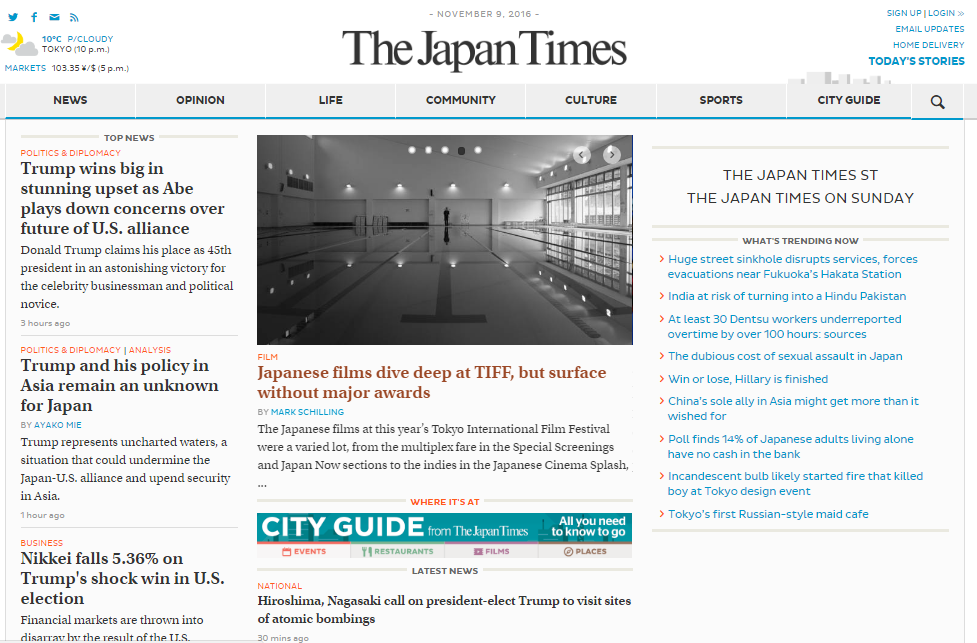 Así reaccionó el mundo a la victoria de Donald Trump - japan-times